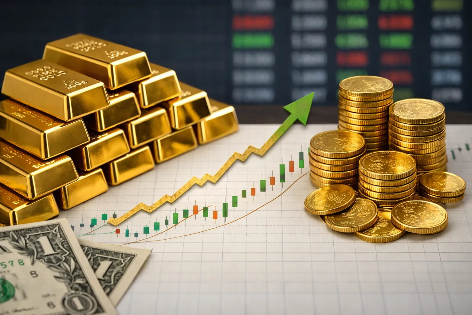 ارتفاع أسعار الذهب اليوم مع زيادة الطلب في ظل تراجع الدولار